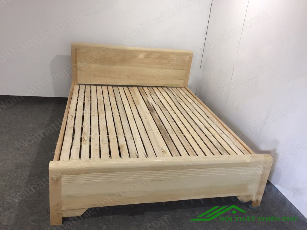Giường ngủ gỗ sồi Nga 1.2m giá rẻ - GN 17 Nội thất Thiên Phú
