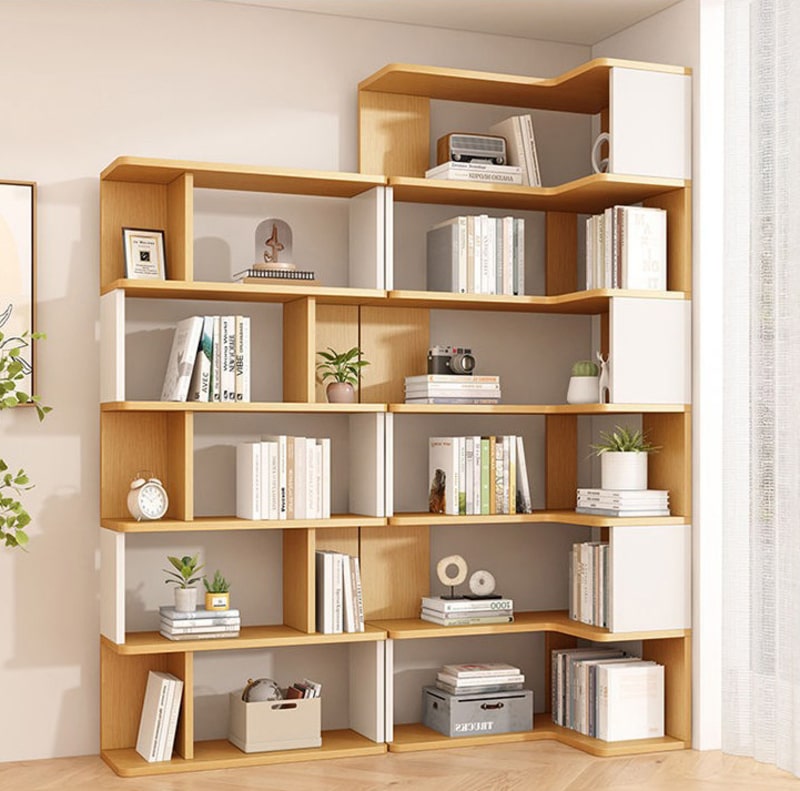 Kệ sách gỗ góc tường - KS 03