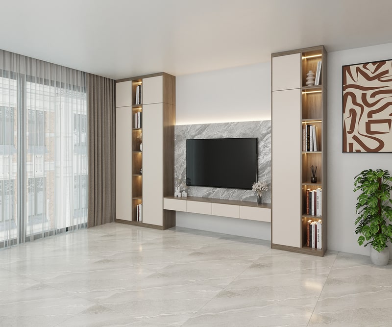 Kệ tivi kết hợp hệ tủ hiện đại - TV 60