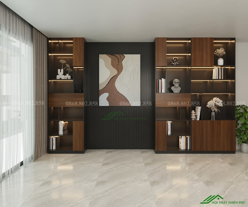 Tủ trang trí gỗ công nghiệp - TT 01