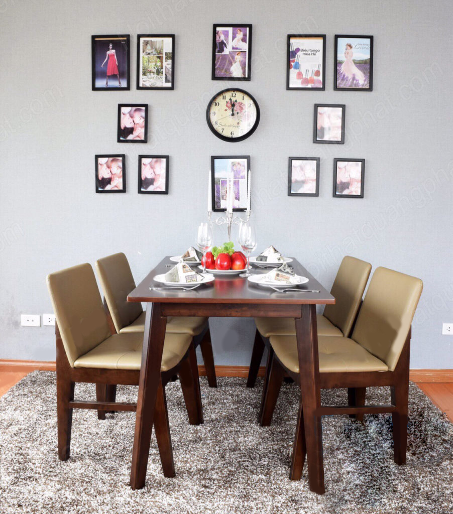 Bộ bàn ăn 6 ghế obama gỗ nhập khẩu - BA 75