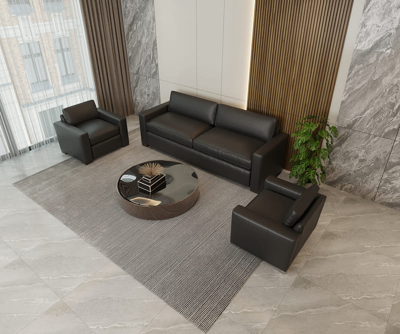 Sofa da phòng khách đơn giản - SF 135