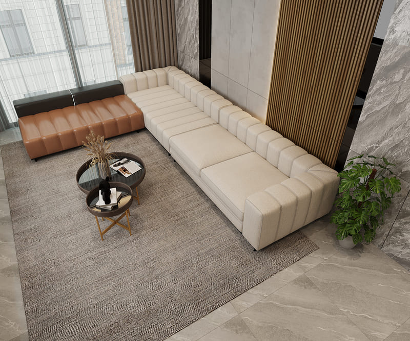 Sofa góc bọc da hiện đại - SF 131