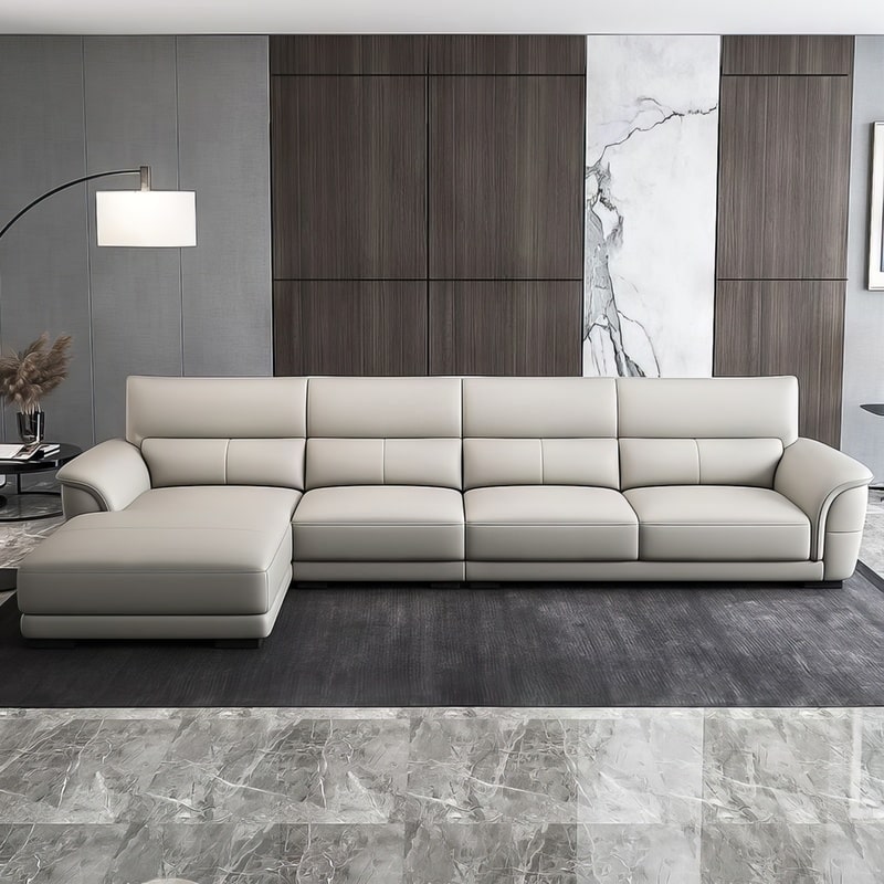 Sofa da phòng khách phong cách châu âu - SF 111