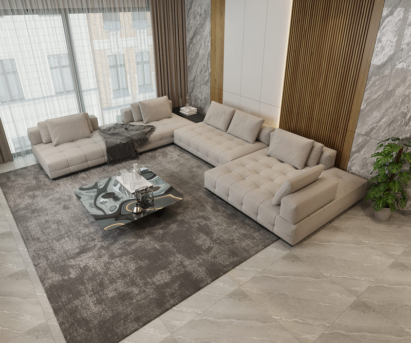 Bộ sofa trắng phòng khách thanh lịch - SF 138