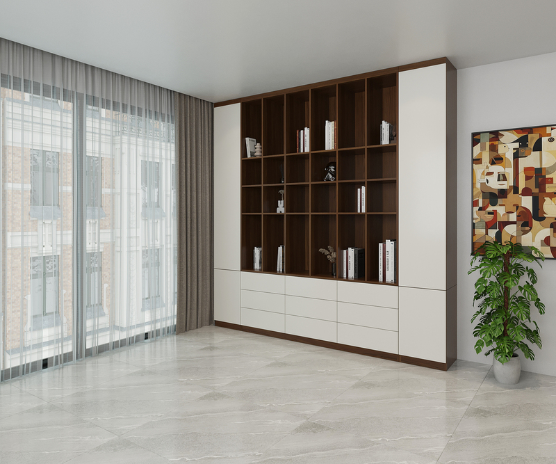 Tủ kệ gỗ trang trí phòng khách - TT 17