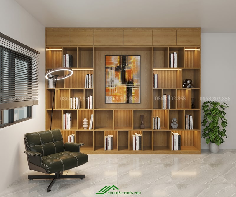 Tủ kệ trưng bày gỗ công nghiệp cỡ lớn - TT 08