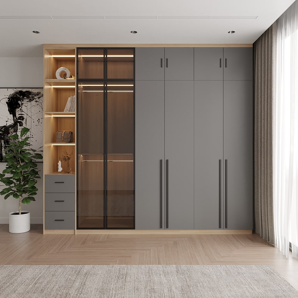 Tủ quần áo cánh kính  - TK 12