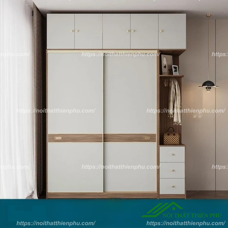 Tủ quần áo cánh lùa chất liệu MDF - QA 101
