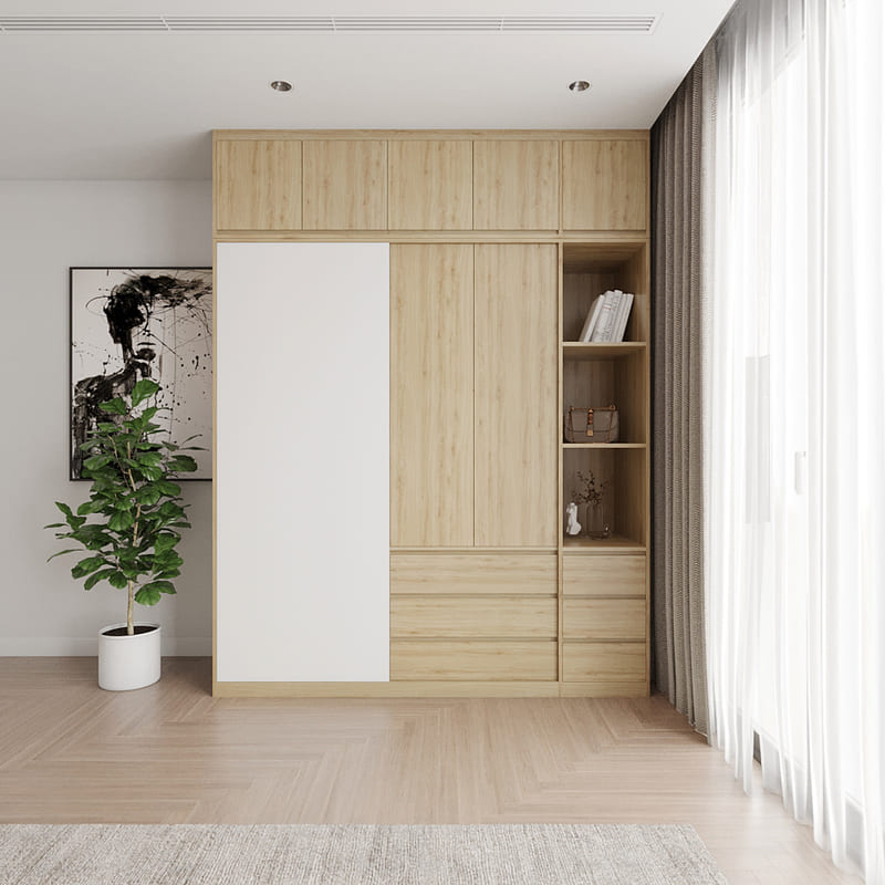 Mẫu tủ quần áo đơn giản - QA 90