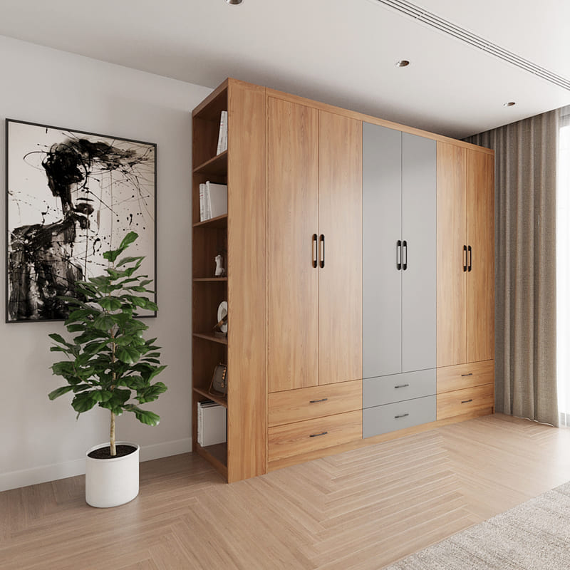 Tủ quần áo gỗ mẫu mới hiện đại - QA 87