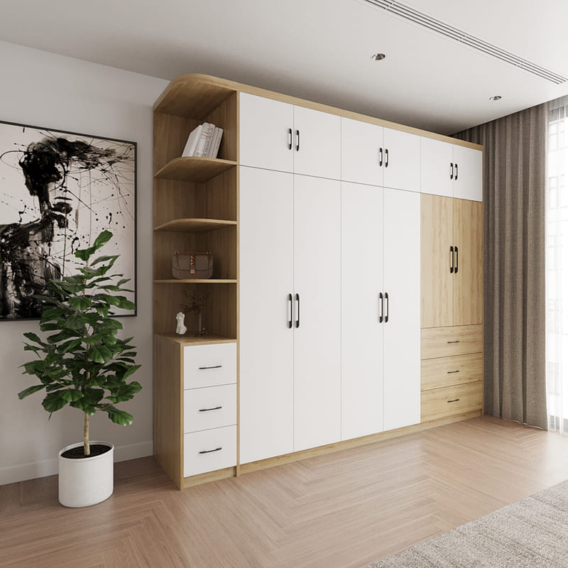 Tủ quần áo gỗ MFC đơn giản - QA 83