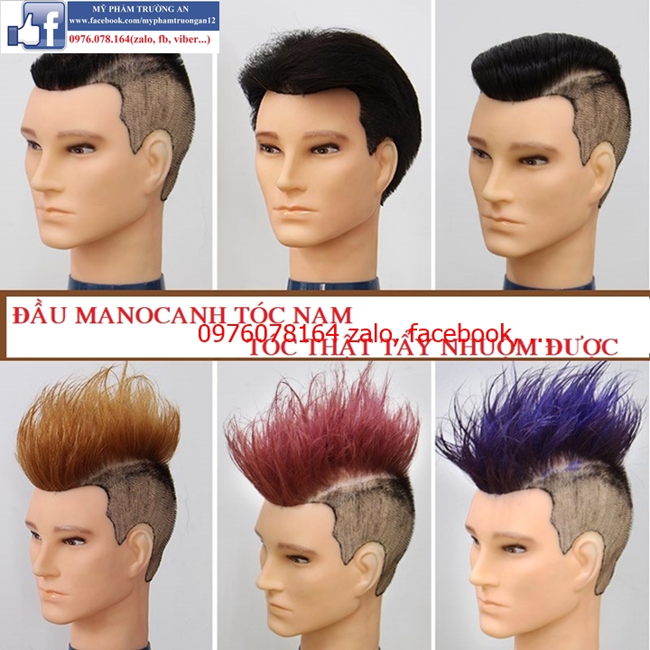 Đầu Manocanh Tóc Nam Học Cắt Barber Mỹ phẩm Trường An