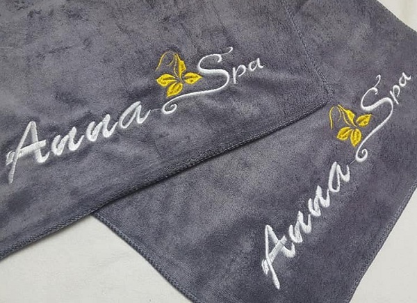 khăn spa màu xám