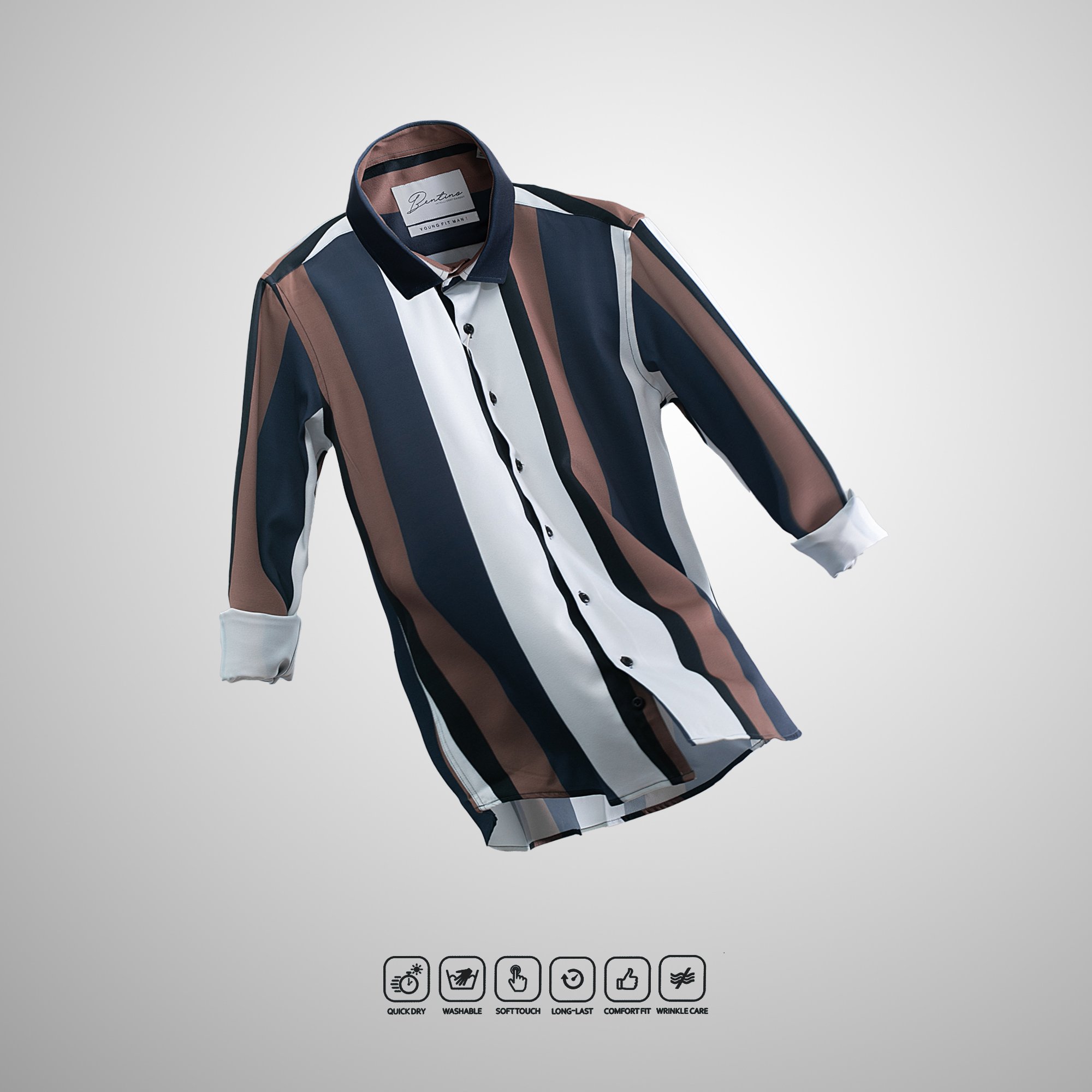 ÁO SƠMI SỌC BENTINO