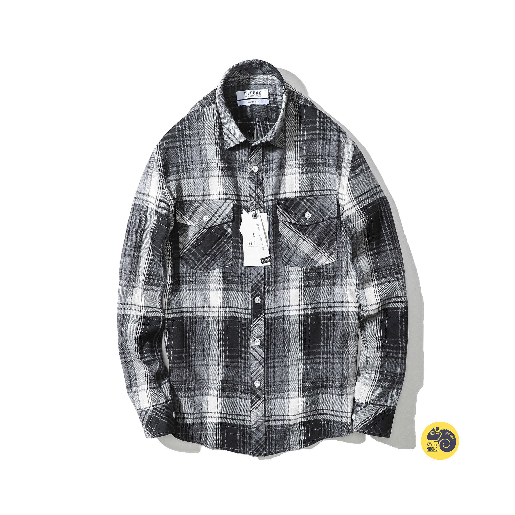 ÁO SƠMI FLANNEL TÚI HỘP DEFOXX