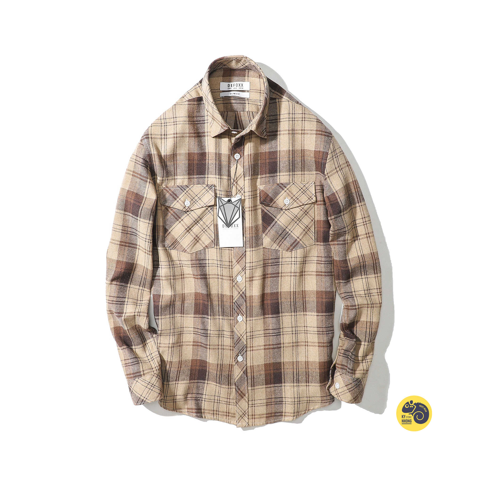 ÁO SƠMI FLANNEL TÚI HỘP DEFOXX