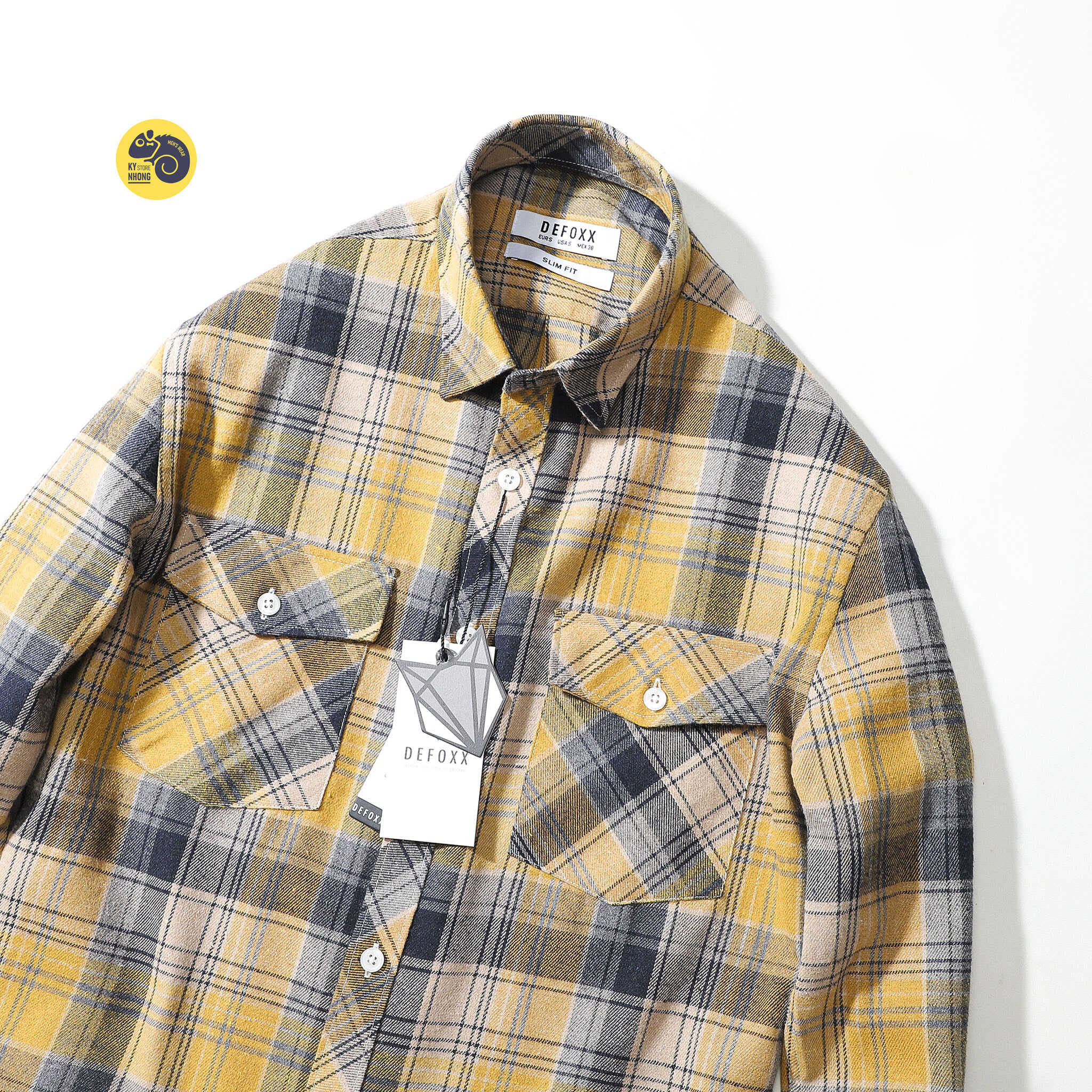 ÁO SƠMI FLANNEL TÚI HỘP DEFOXX