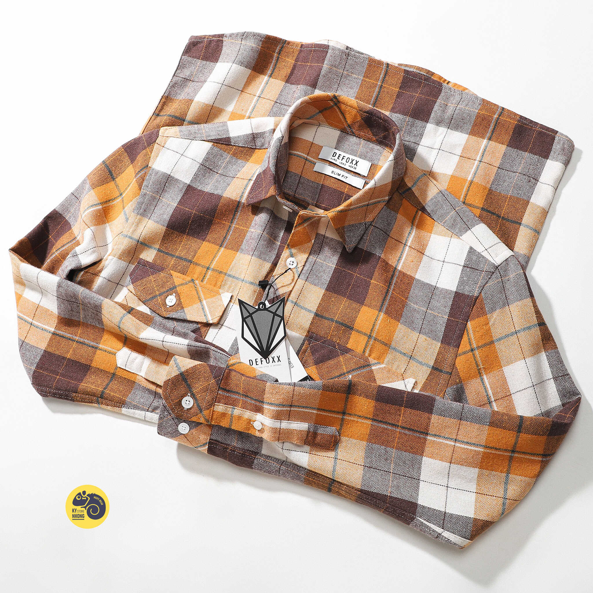 ÁO SƠMI FLANNEL TÚI HỘP DEFOXX