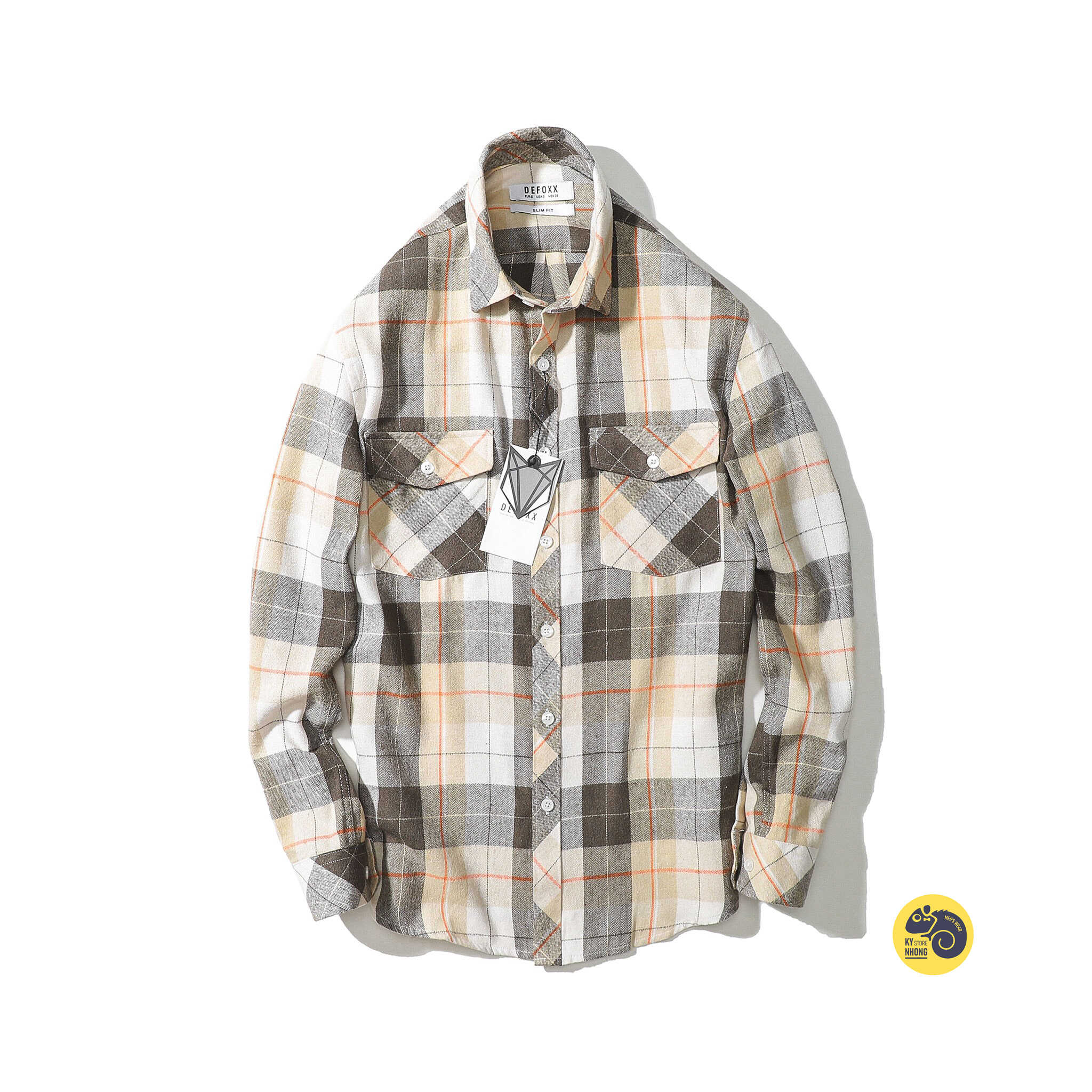 ÁO SƠMI FLANNEL TÚI HỘP DEFOXX