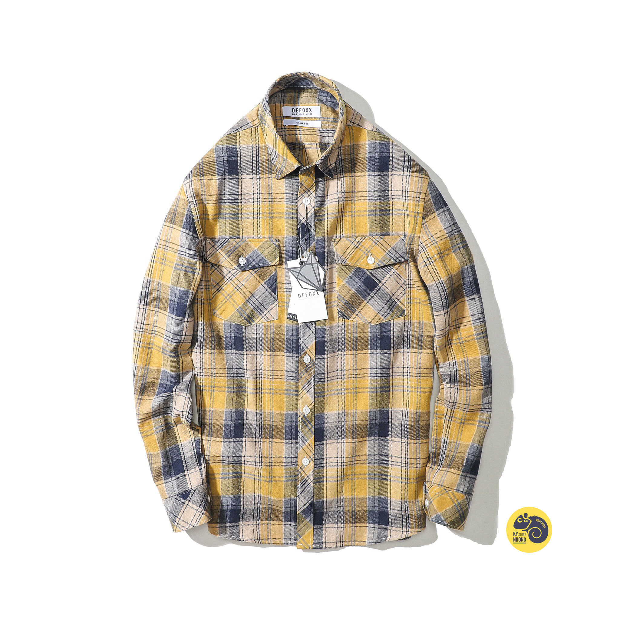ÁO SƠMI FLANNEL TÚI HỘP DEFOXX