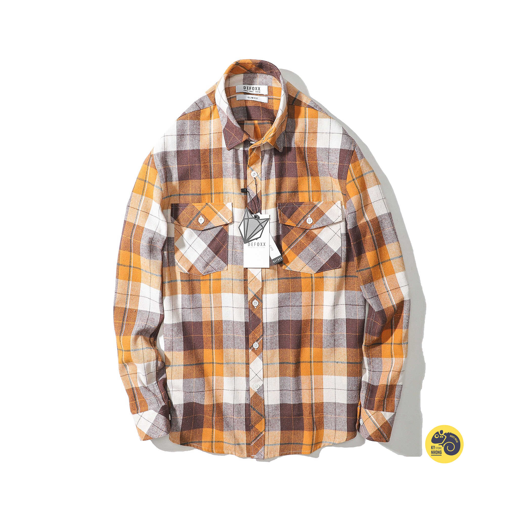 ÁO SƠMI FLANNEL TÚI HỘP DEFOXX