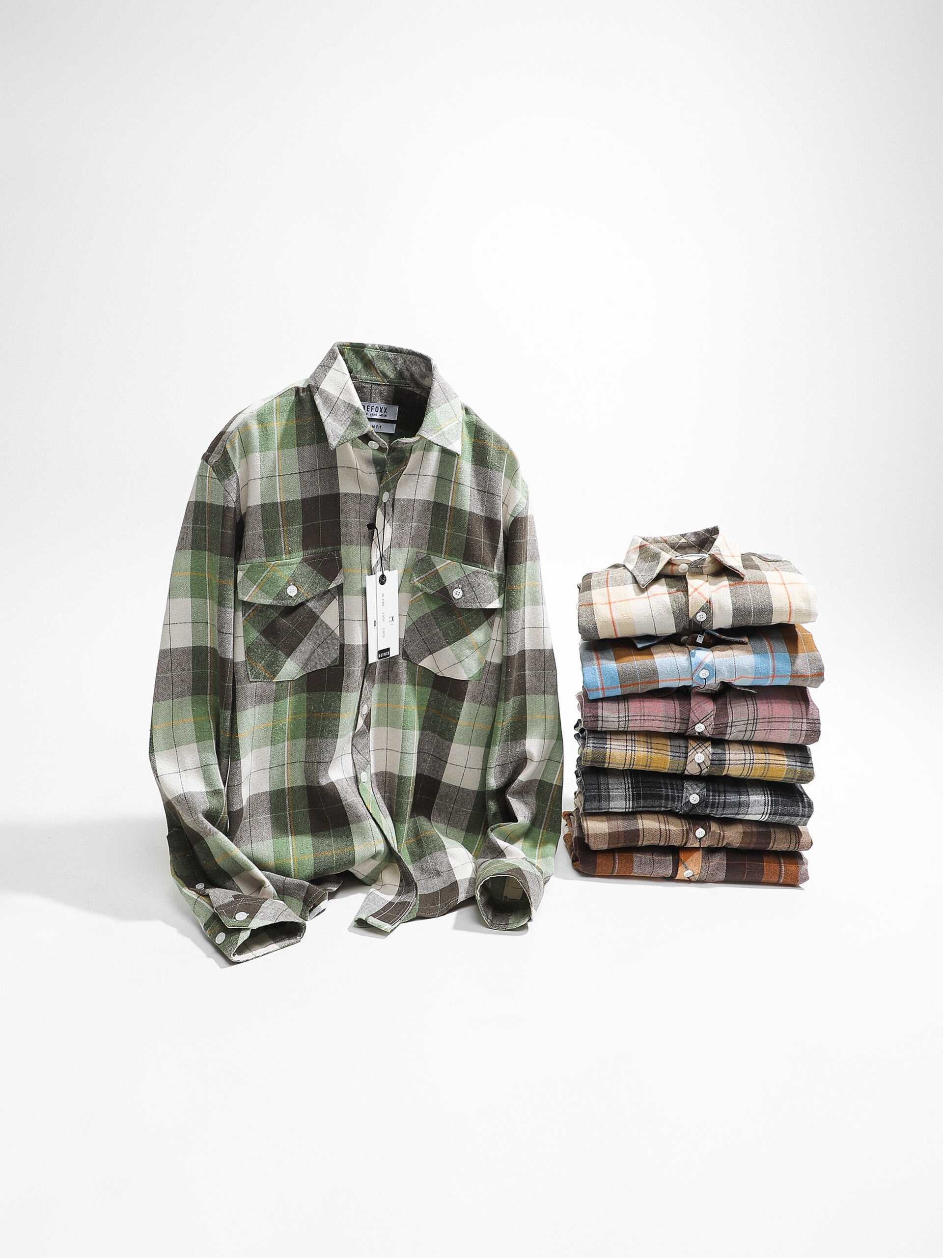 ÁO SƠMI FLANNEL TÚI HỘP DEFOXX