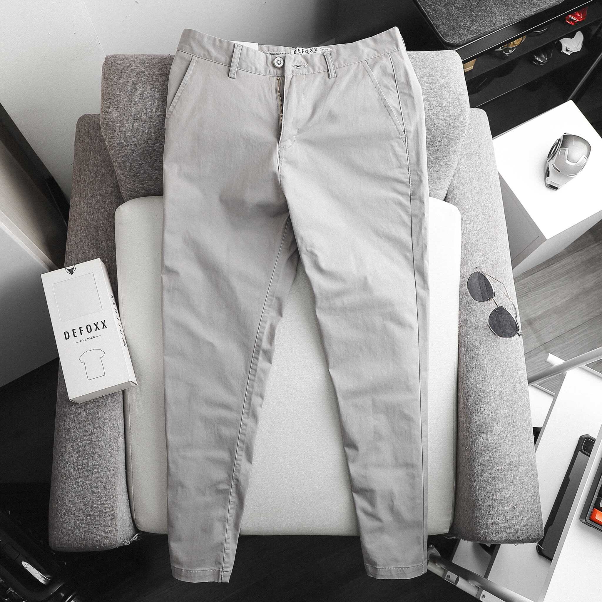 QUẦN DÀI KAKI DEFOXX XANH XÁM