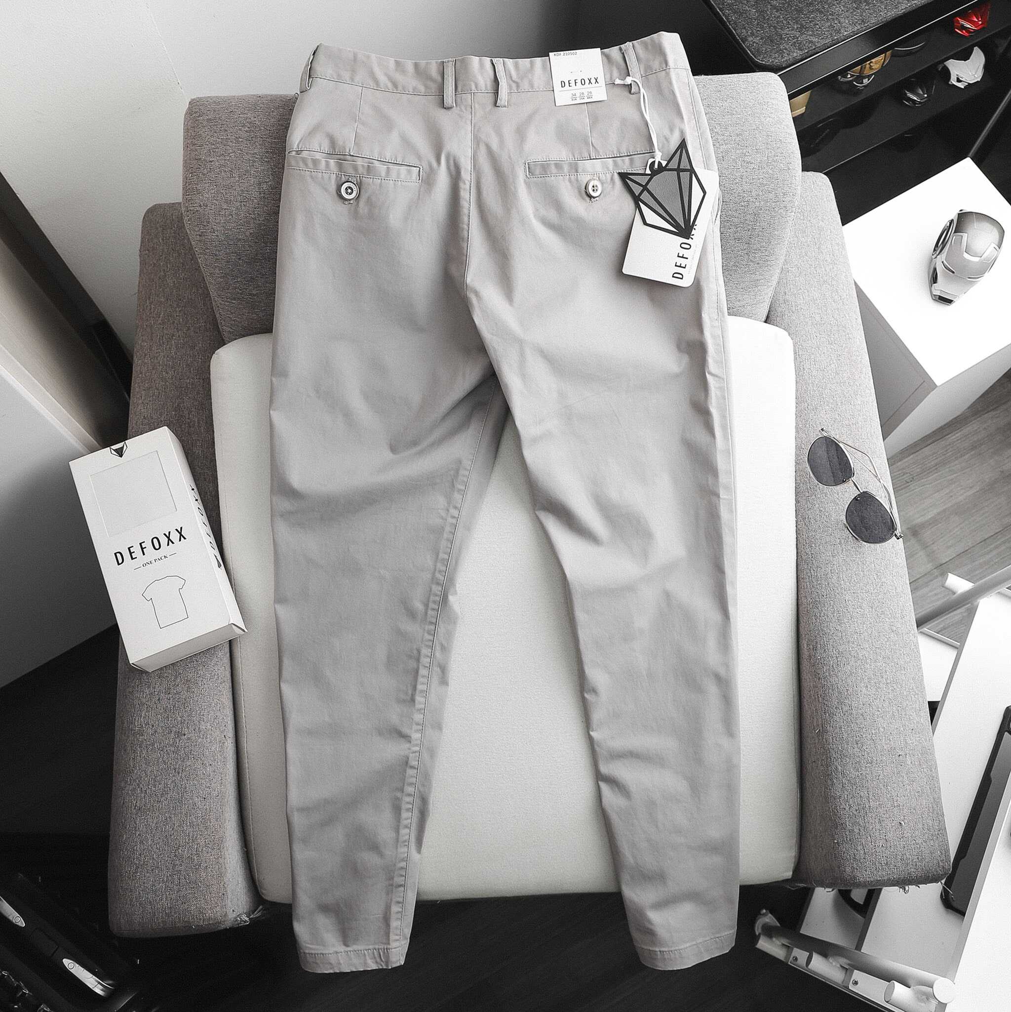 QUẦN DÀI KAKI DEFOXX XANH XÁM