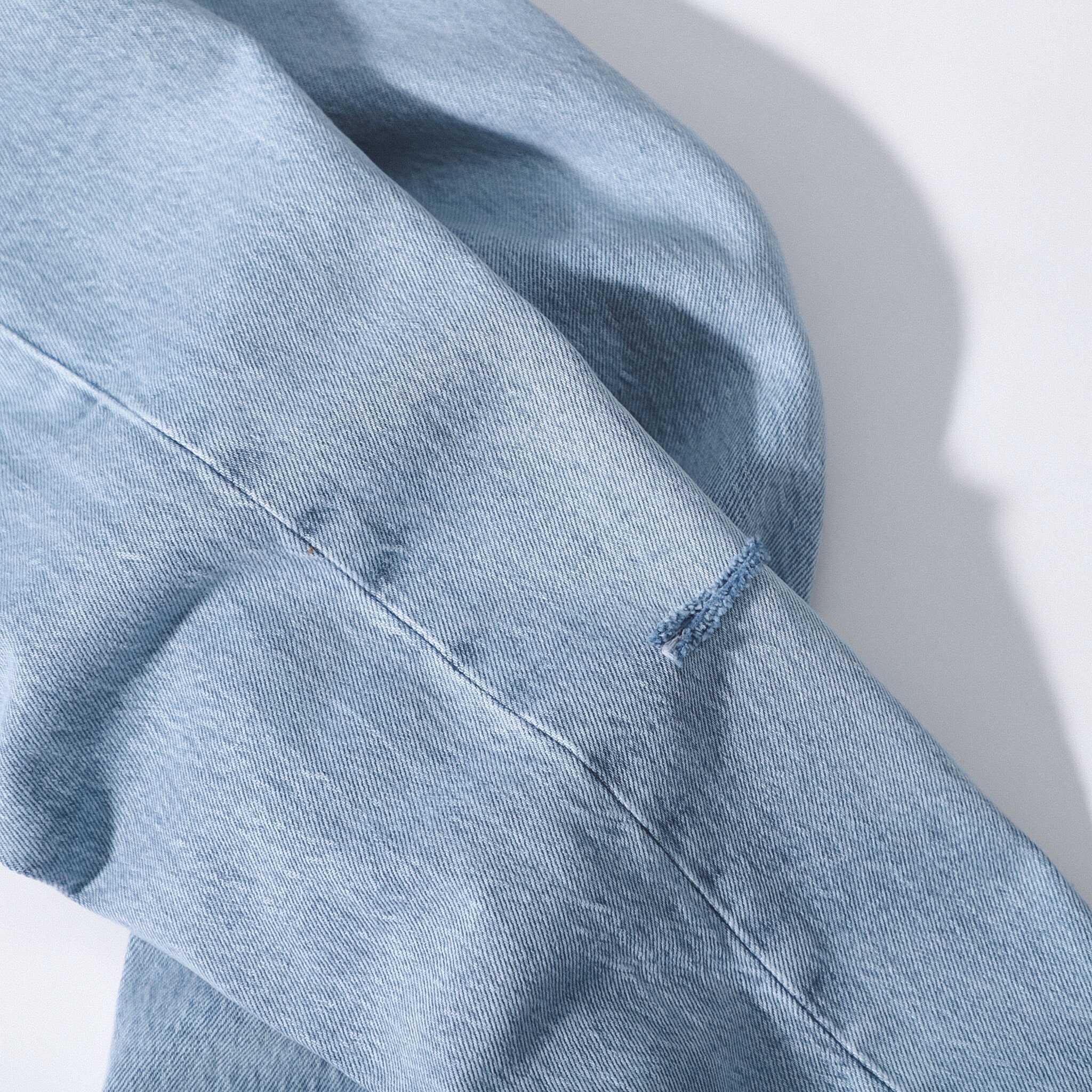 QUẦN JEANS DEFOXX XANH NHẠT RÁCH