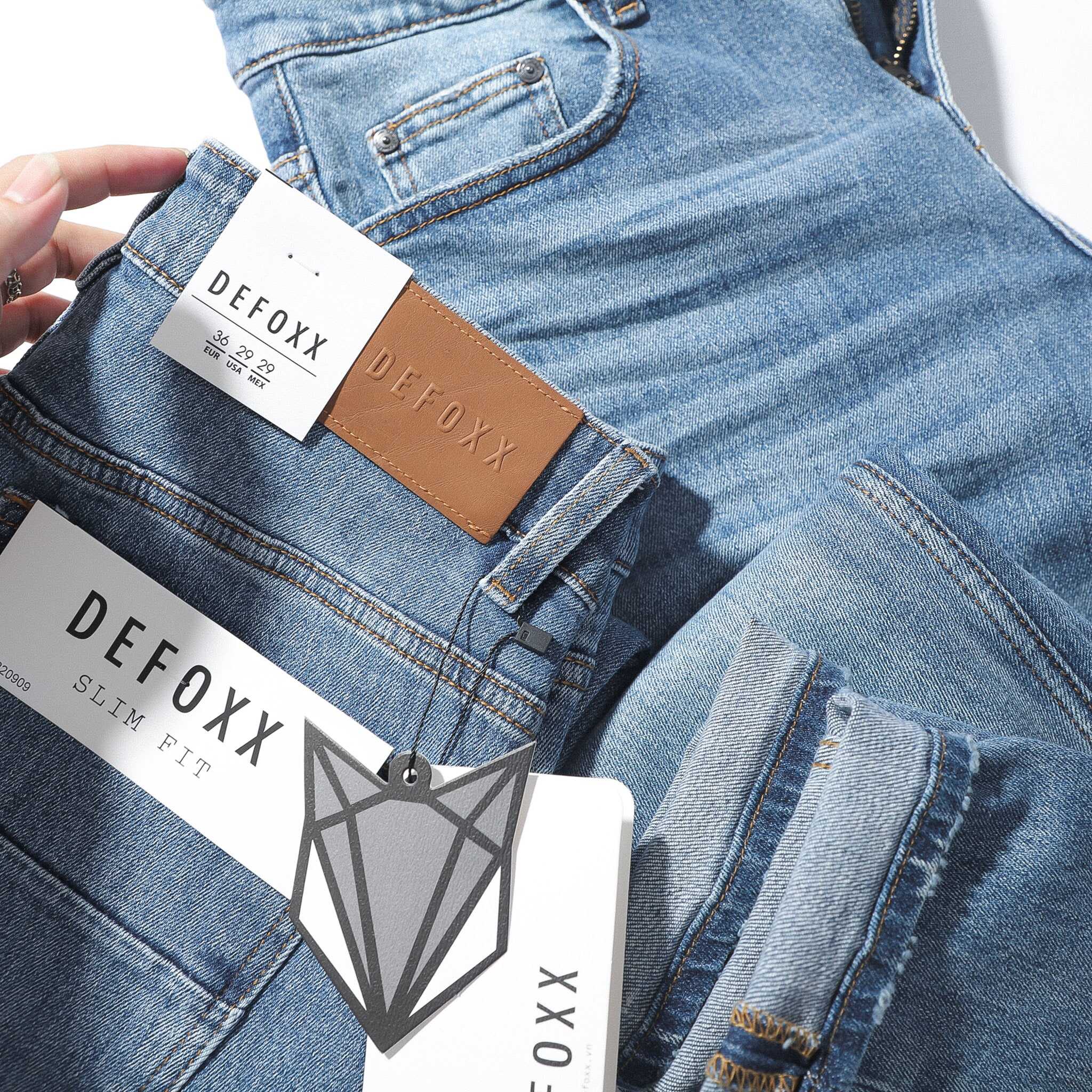 QUẦN JEANS DEFOXX XANH WASH