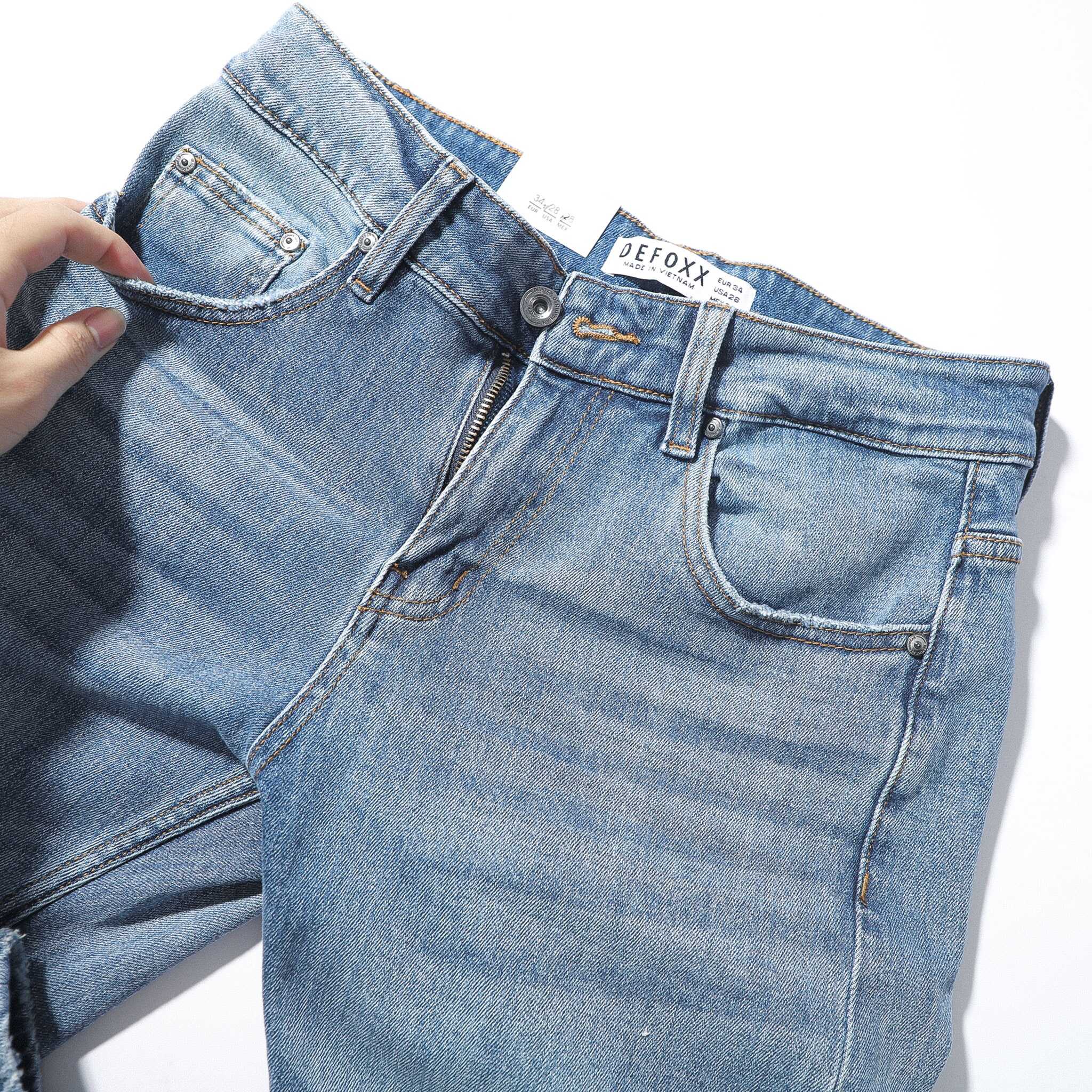 QUẦN JEANS DEFOXX XANH WASH