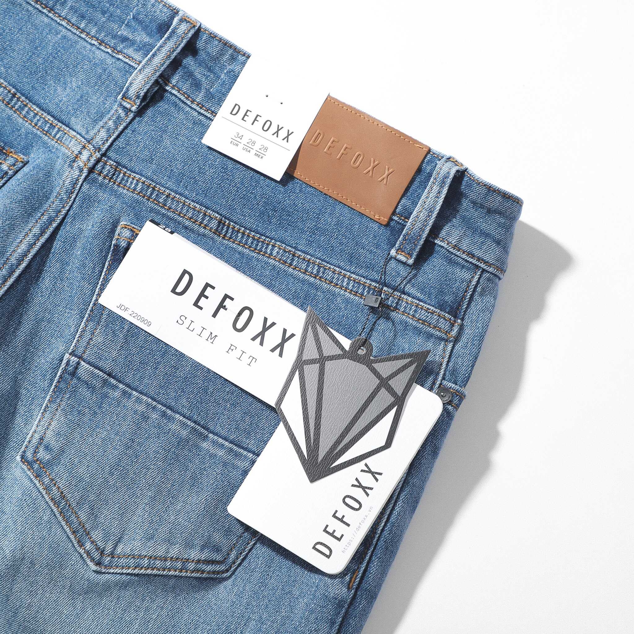 QUẦN JEANS DEFOXX XANH WASH