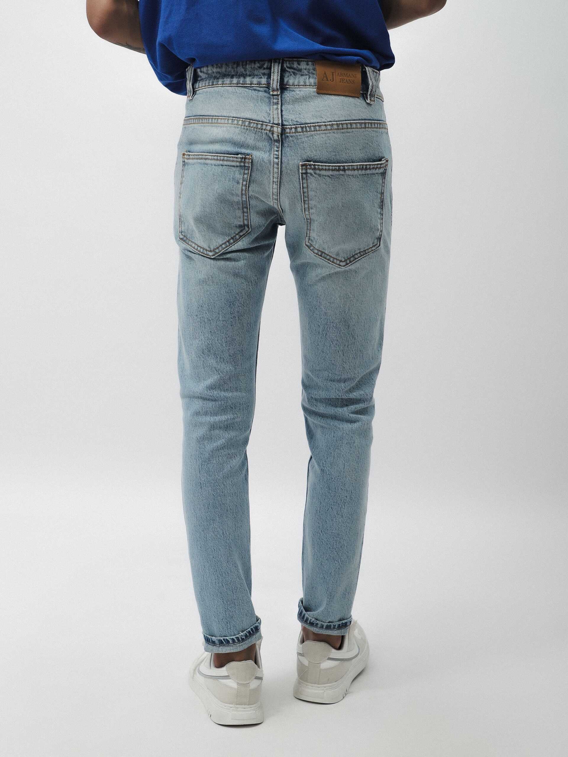 QUẦN JEANS ARMANI XANH NHẠT RÁCH