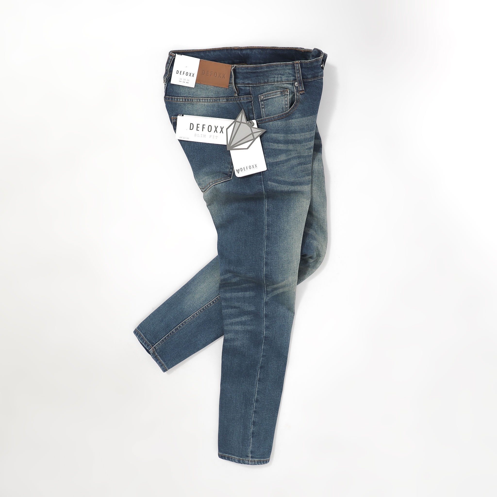 QUẦN JEANS XANH ĐẬM DƠ WASH
