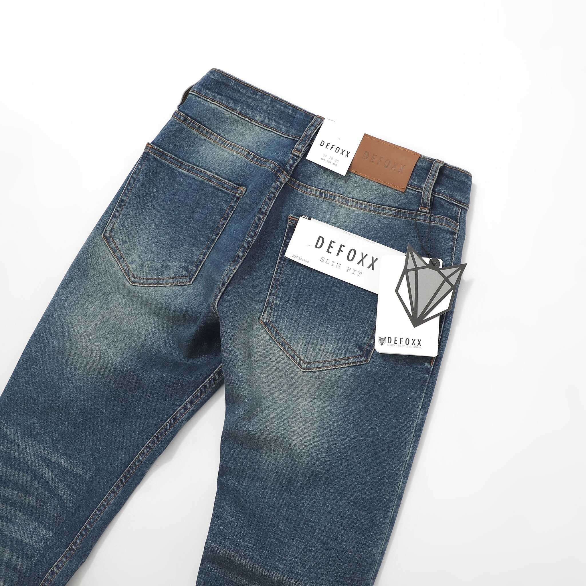 QUẦN JEANS XANH ĐẬM DƠ WASH
