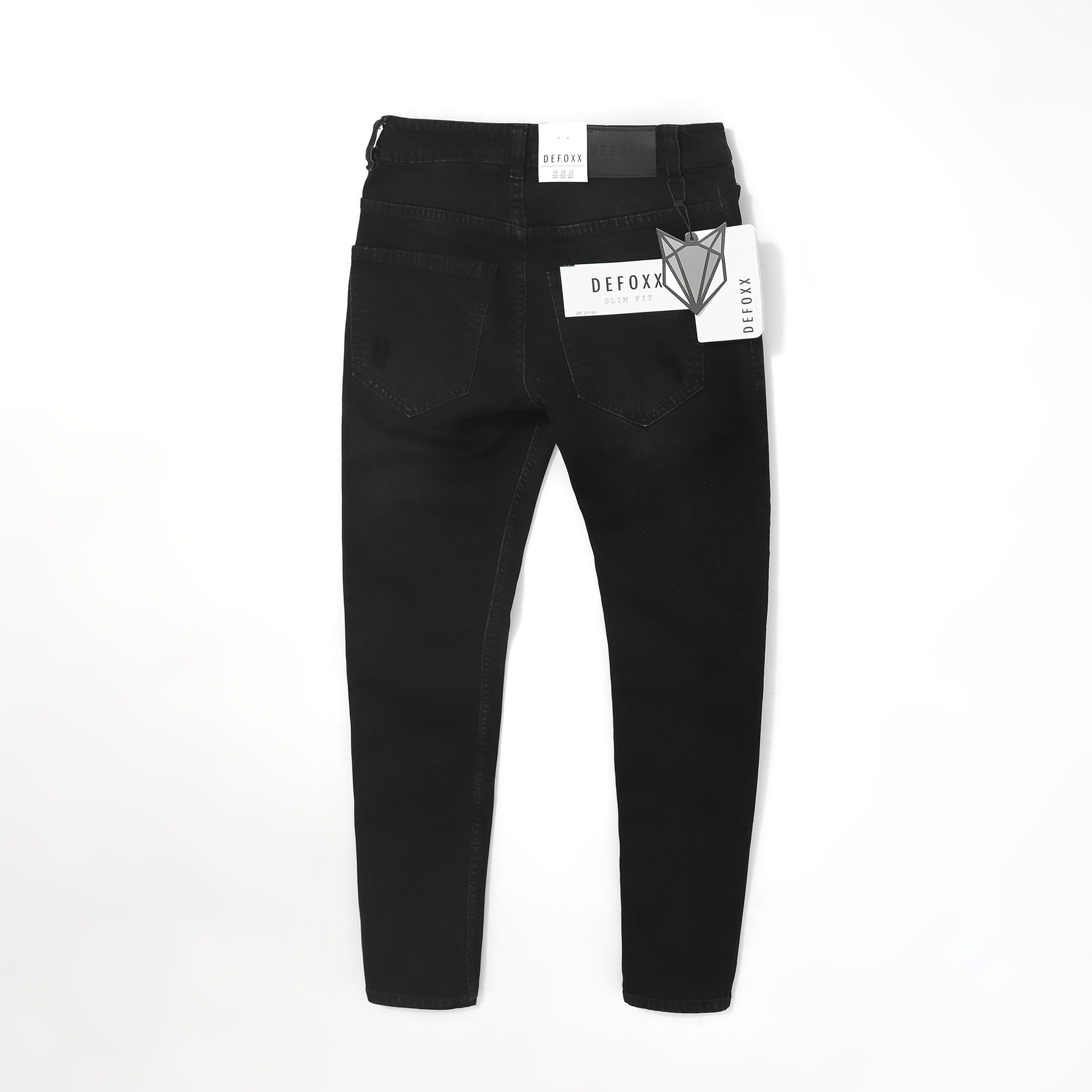 QUẦN JEANS DEFOXX XÁM ĐEN RÁCH