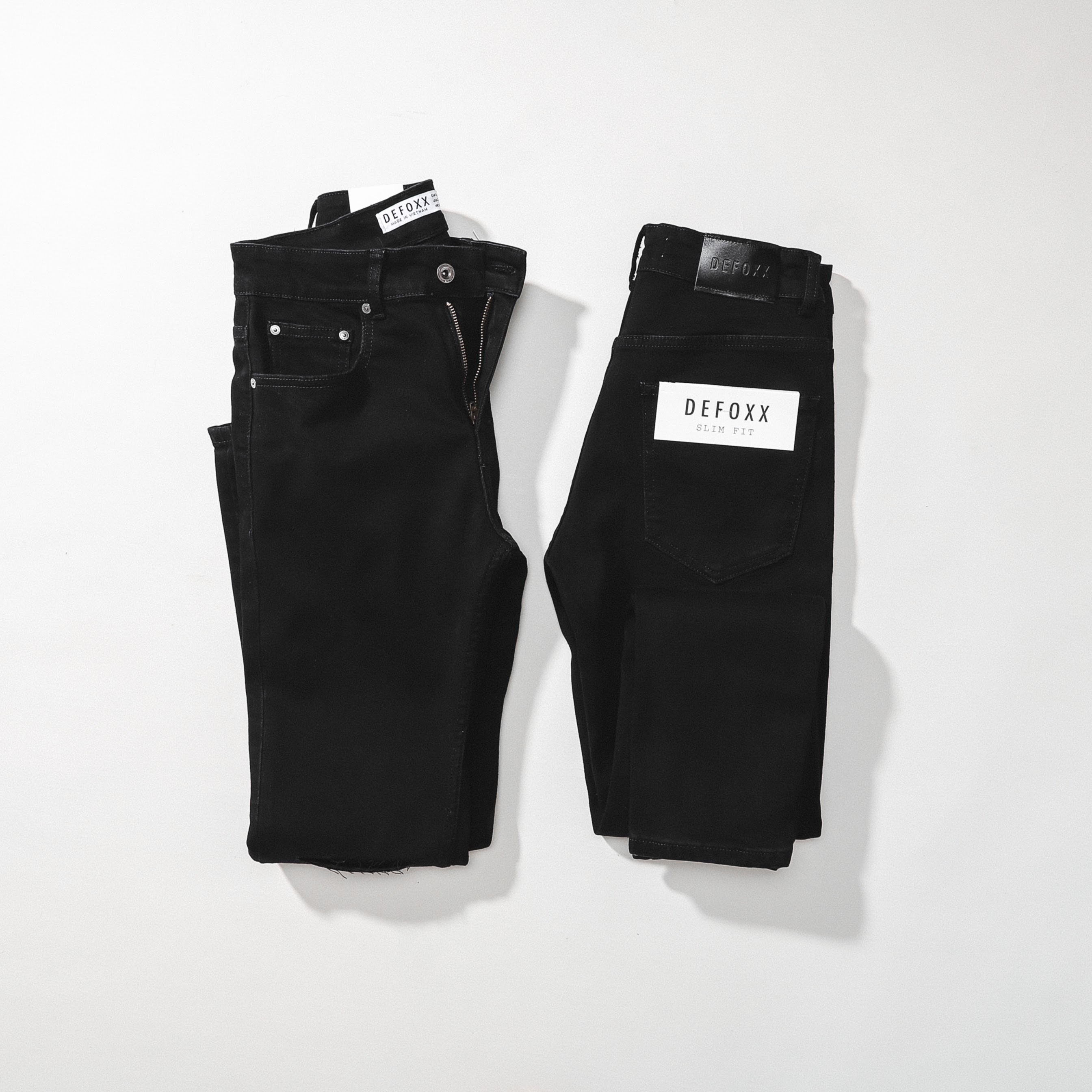 QUẦN JEANS DEFOXX ĐEN TRƠN