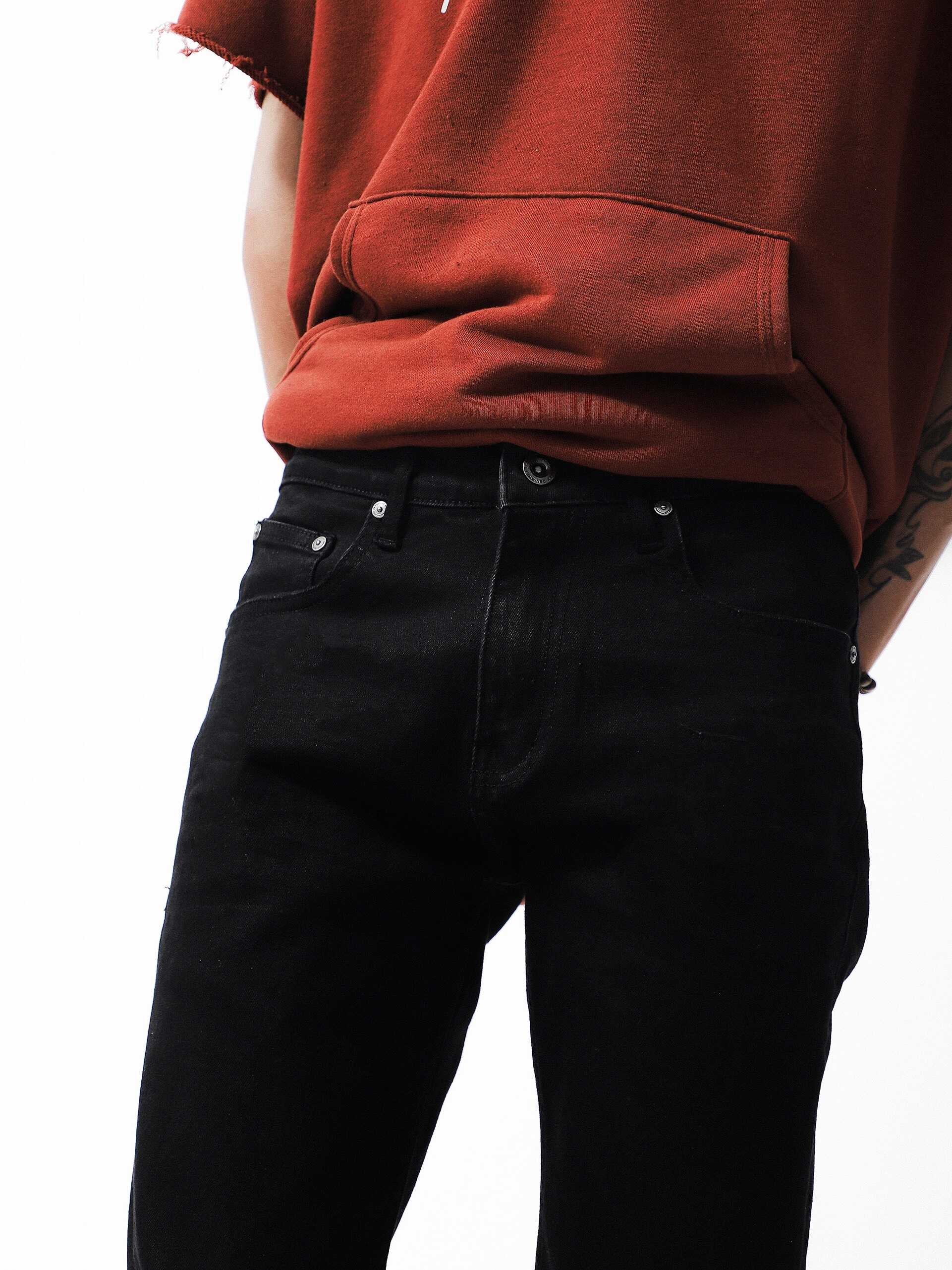 QUẦN JEANS DEFOXX ĐEN TRƠN