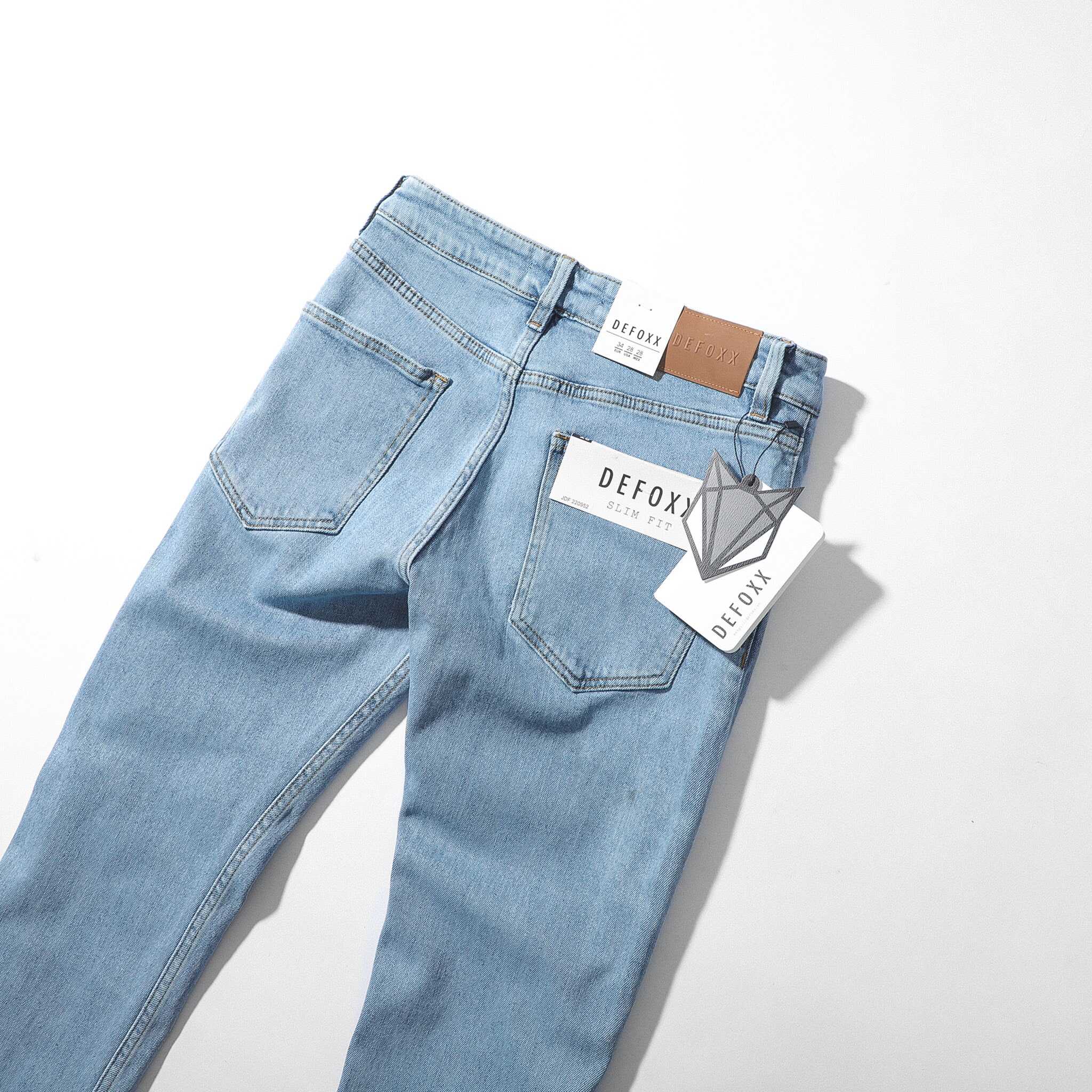 QUẦN JEANS DEFOXX XANH TRƠN