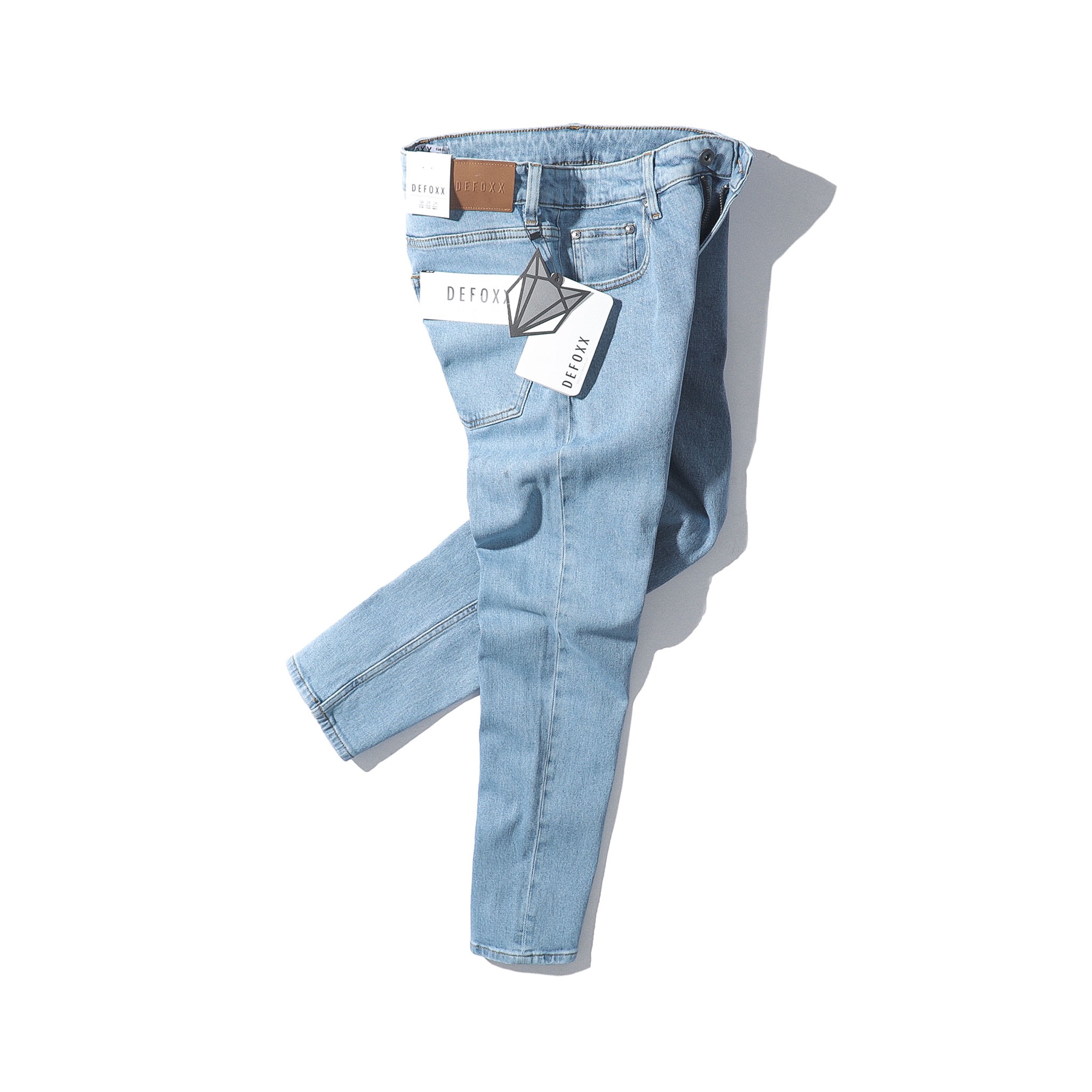 QUẦN JEANS DEFOXX XANH TRƠN