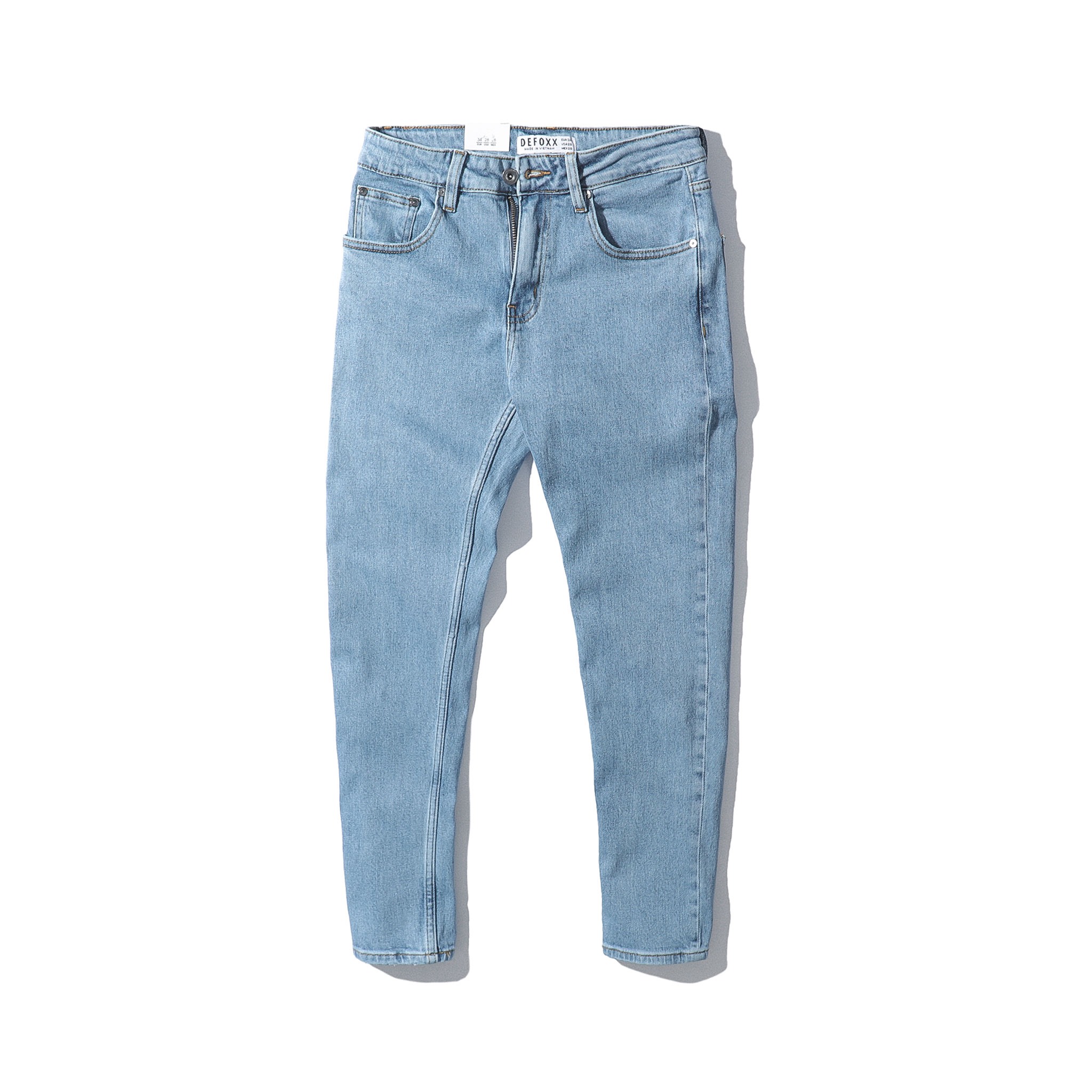 QUẦN JEANS DEFOXX XANH TRƠN