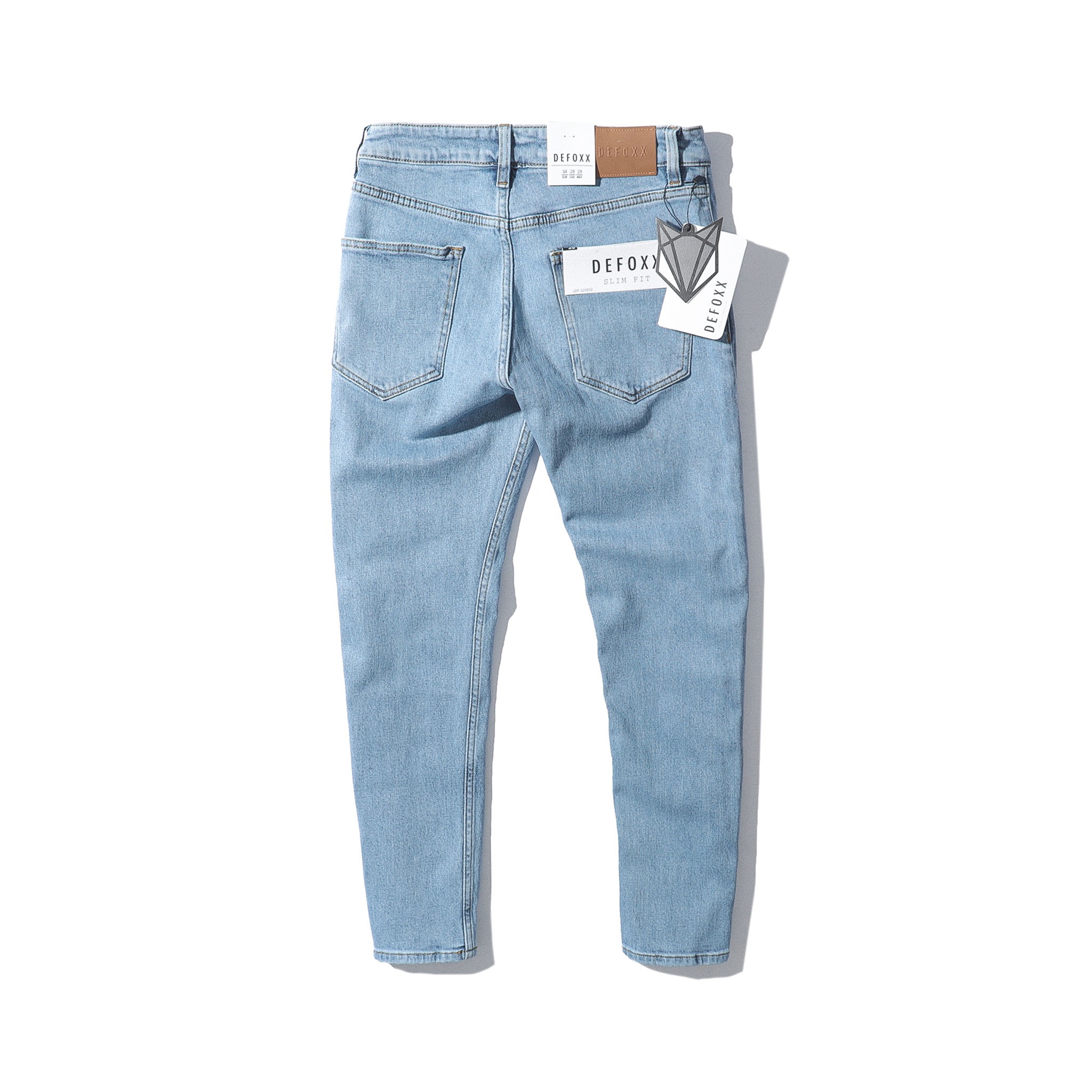 QUẦN JEANS DEFOXX XANH TRƠN