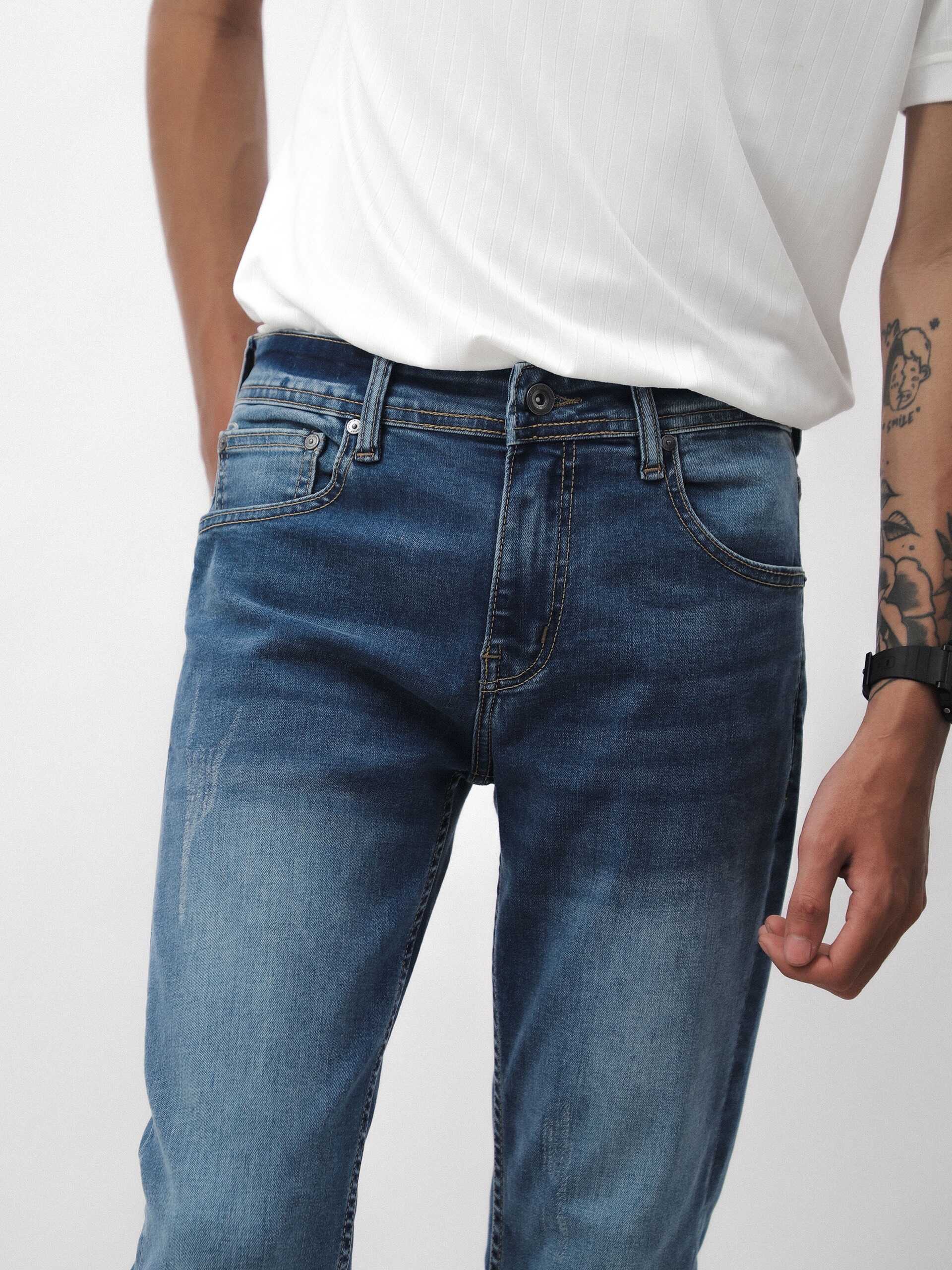 QUẦN JEANS DEFOXX XANH WASH