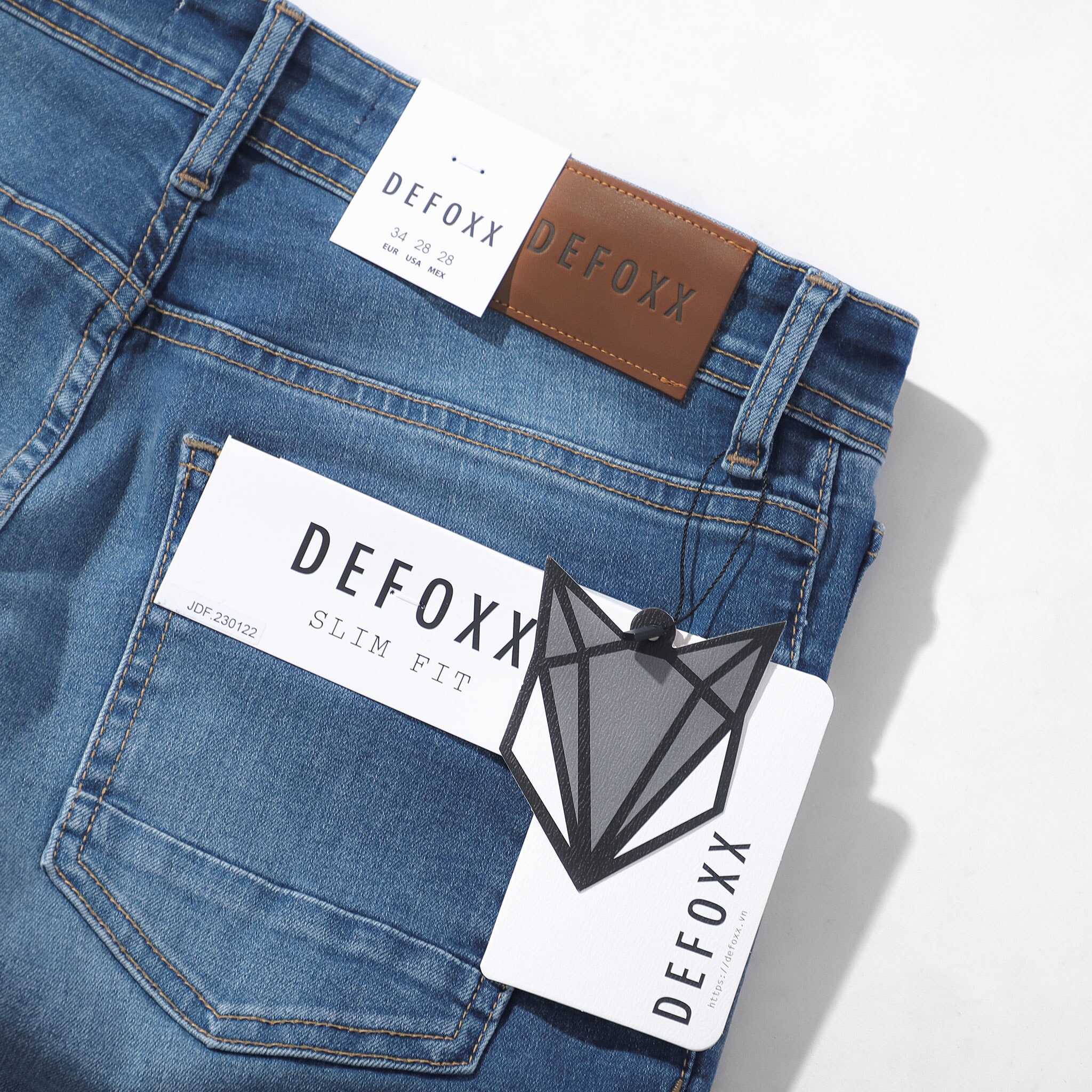 QUẦN JEANS DEFOXX XANH WASH