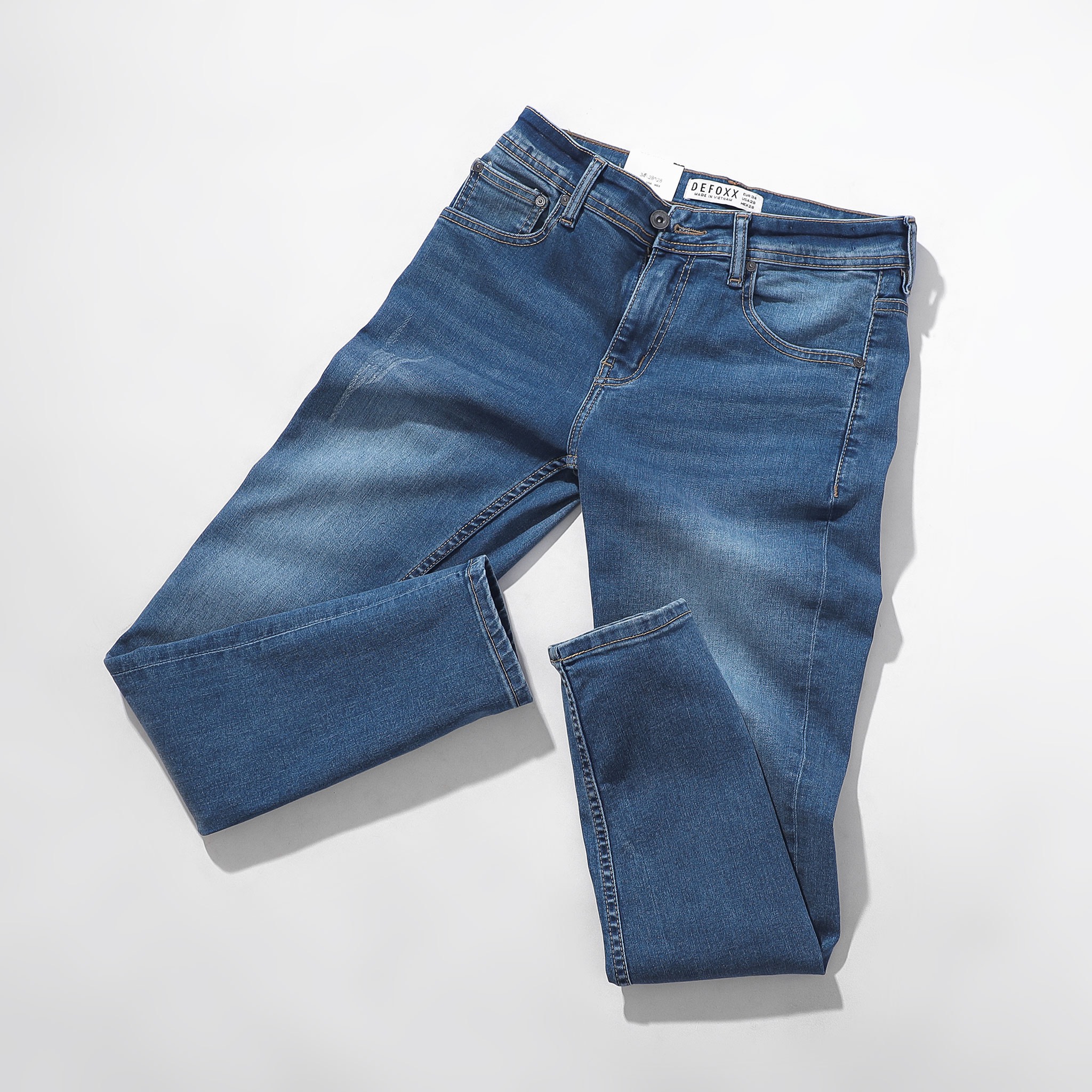 QUẦN JEANS DEFOXX XANH WASH