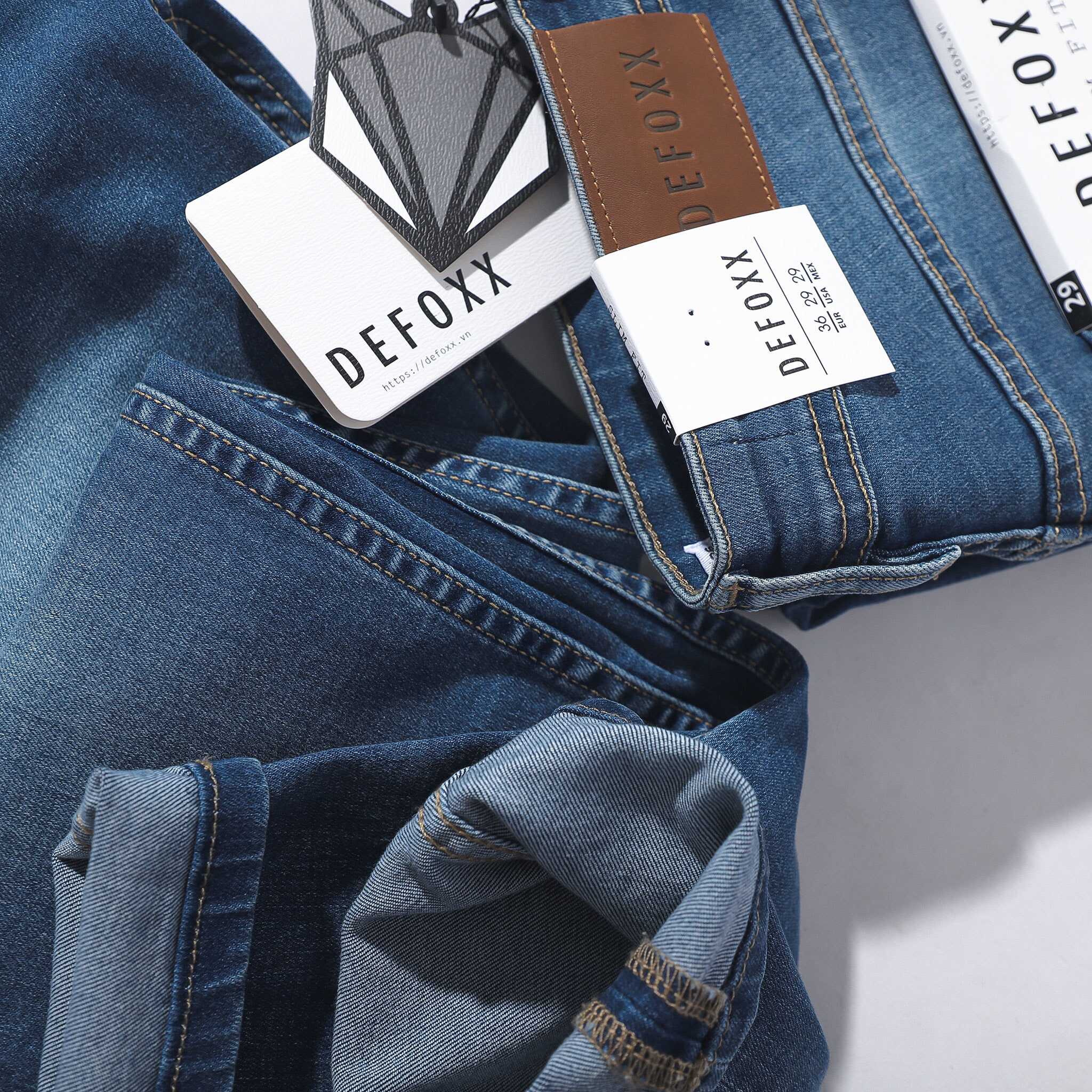 QUẦN JEANS DEFOXX XANH WASH