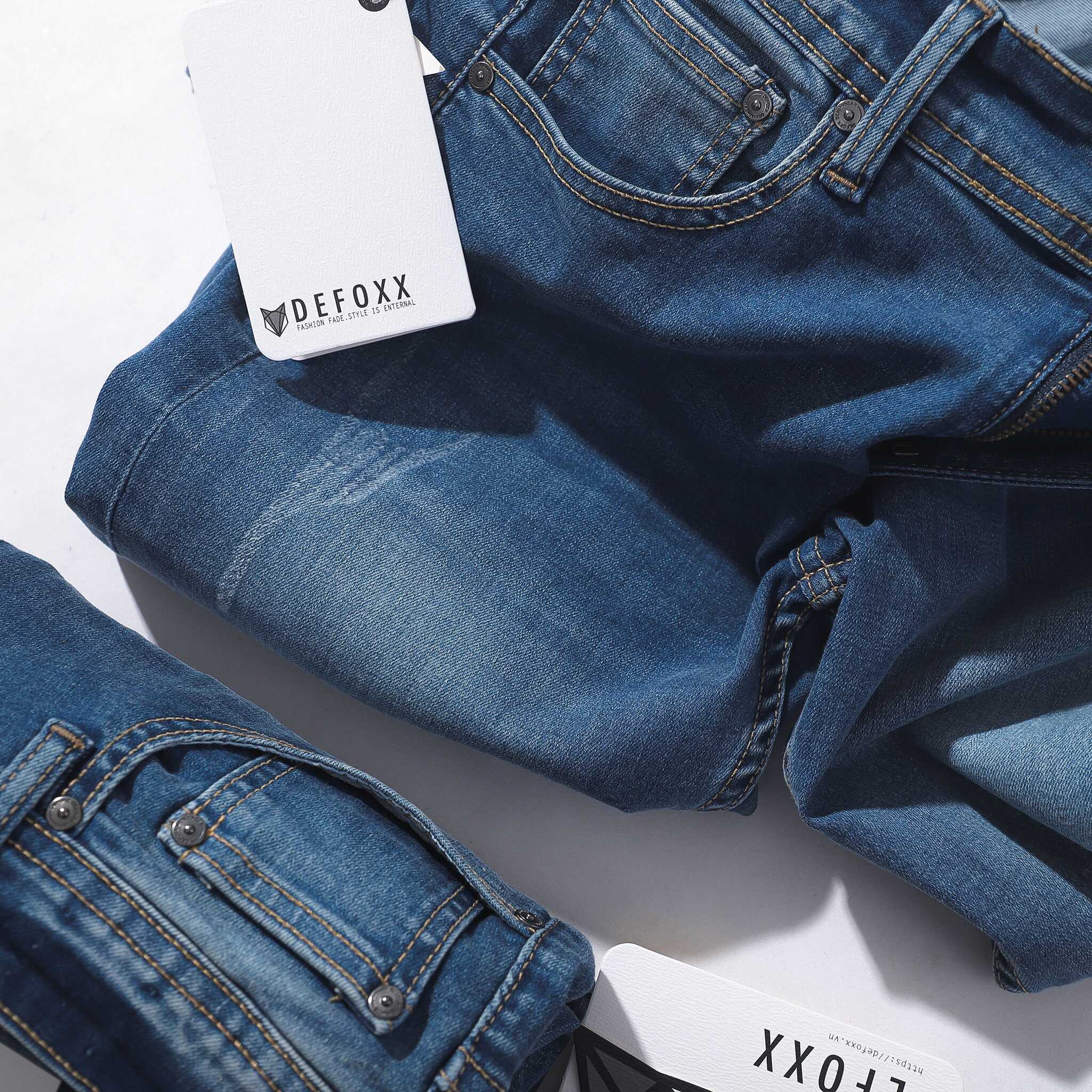 QUẦN JEANS DEFOXX XANH WASH