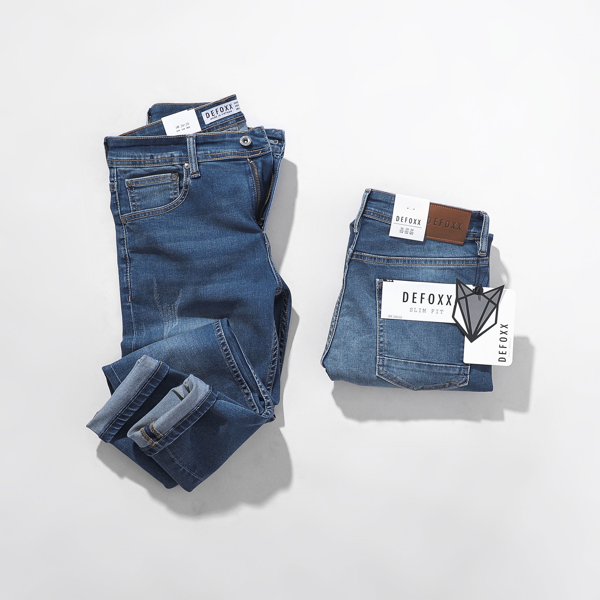 QUẦN JEANS DEFOXX XANH WASH