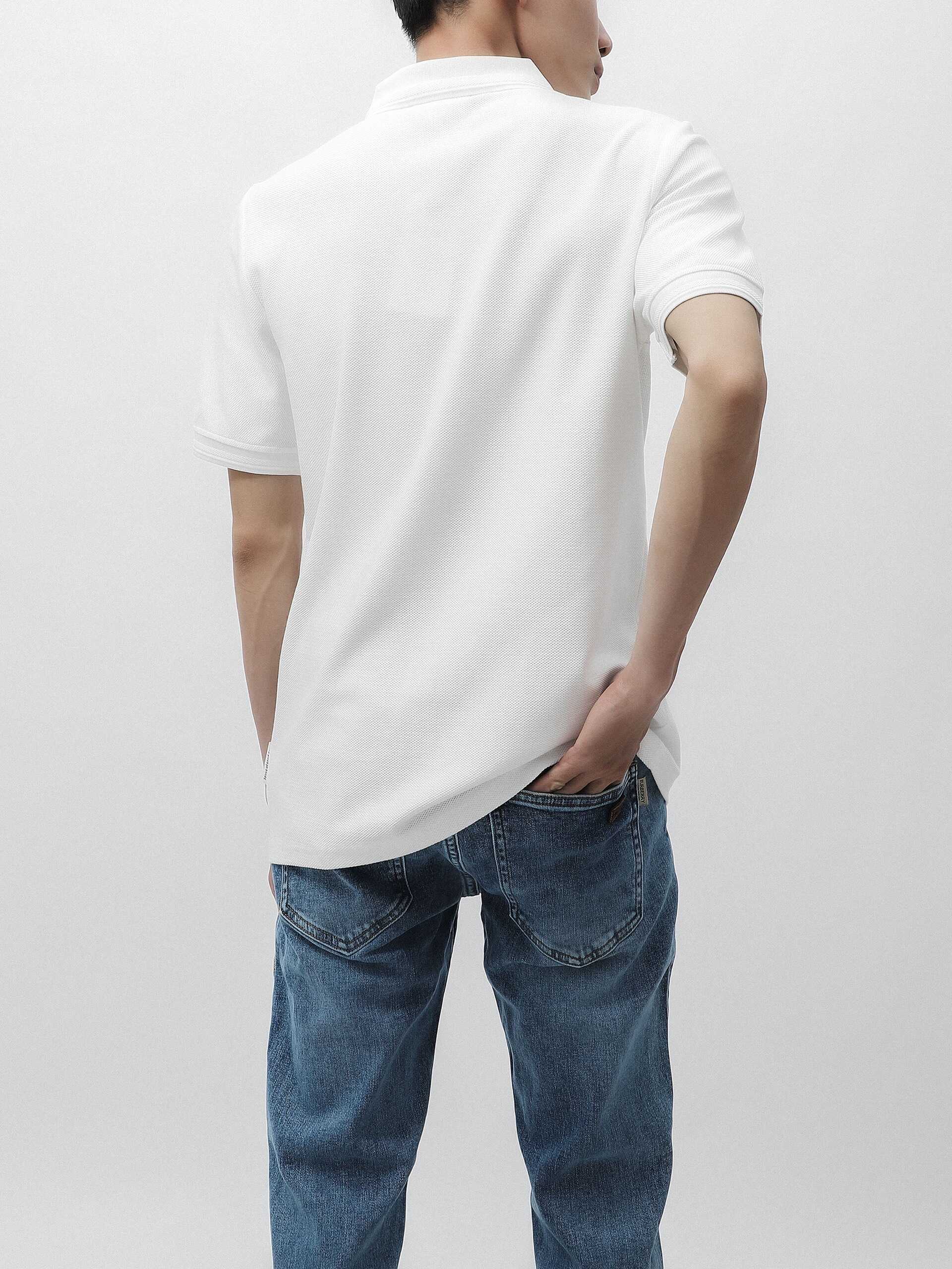 ÁO POLO DEFOXX CỔ DỆT LOGO ĐÚC